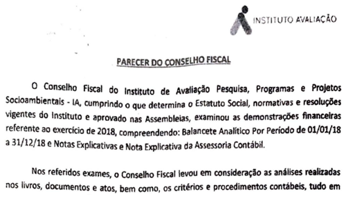Parecer do Conselho Fiscal 2018